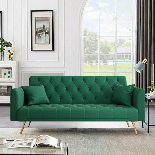 Mercer41 Sayen 70'' Velvet Sleeper Sofa Wayfair